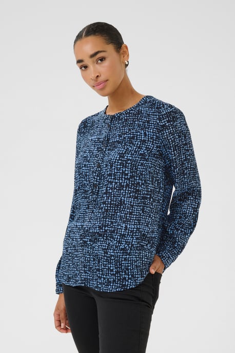 Langarm-Bluse Regular fit Midnight/Blue Graphic Dot - Image 3