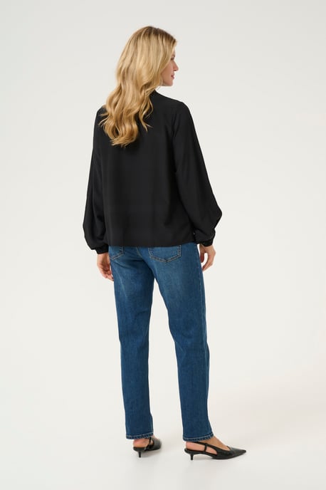 Langarm-Bluse Relaxed fit Blac - Image 2