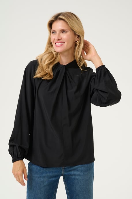 Langarm-Bluse Relaxed fit Blac - Image 3