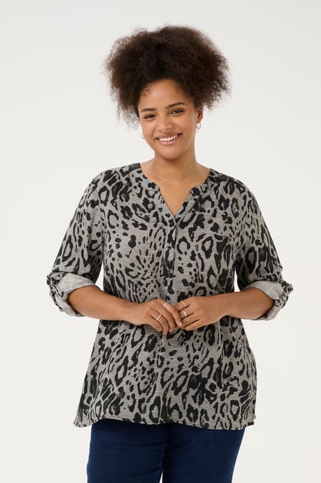 Langarm-Bluse Regular fit Moonstruck / Black Animal animal - Image 3