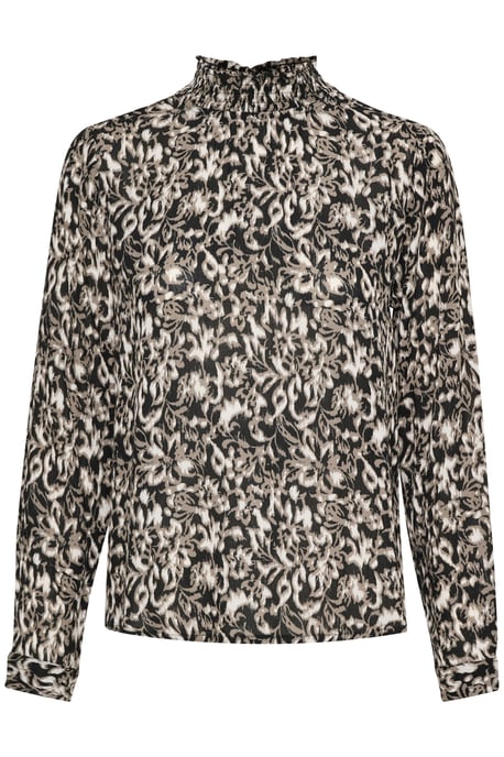 Langarm-Bluse Regular fit Black/ElefantS. GraphicFlower - Image 4