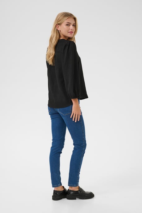 Langarm-Bluse Regular fit Black  - Image 2