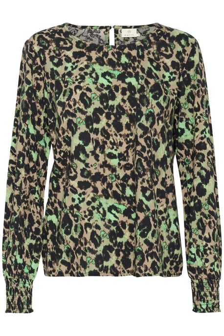 Langarm-Bluse Regular fit Brown/Green LeoPrint leopard - Image 1
