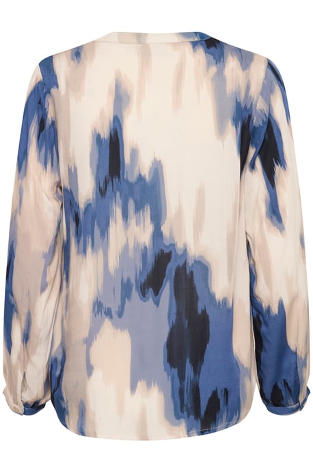 Bluse mit langen Ärmeln Regular Fit Blau Abstrakter Druck blue - Image 5