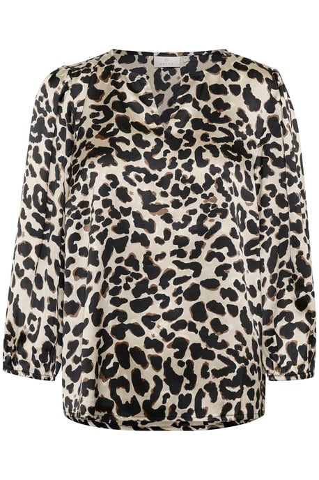 Langarm-Bluse Loose fit Brown Leopard - Image 4