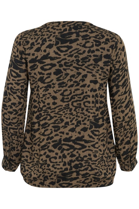 Langarm-Bluse Regular fit Brown/Black Flower Print floral - Image 5