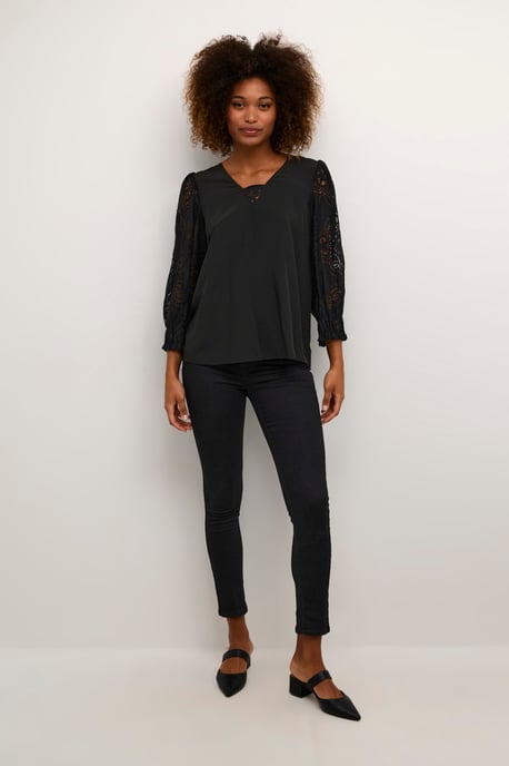 Langarm-Bluse Relaxed fit Blac - Image 2