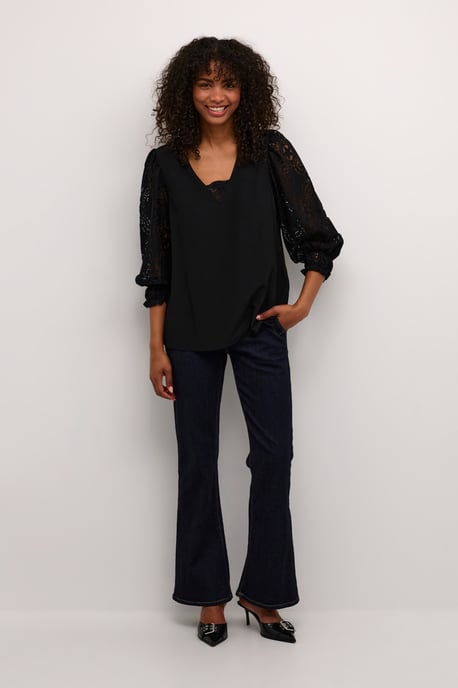 Langarm-Bluse Relaxed fit Blac - Image 3