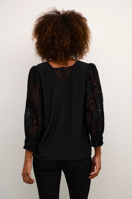 Langarm-Bluse Relaxed fit Blac - Image 4