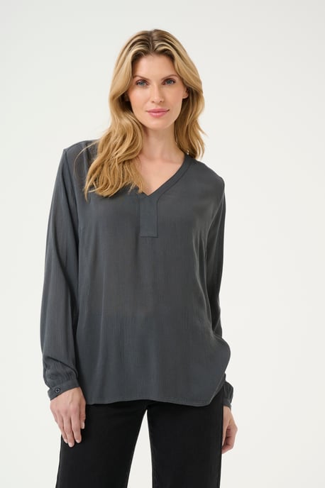 Langarm-Bluse Regular fit Black Oyster - Image 2