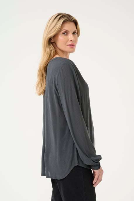 Langarm-Bluse Regular fit Black Oyster - Image 3