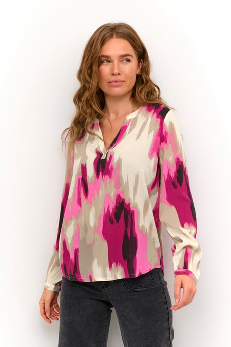 Langarm-Bluse Regular fit Pink Abstract Print - Image 2
