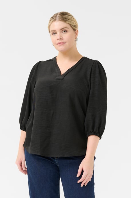 Langarm-Bluse Regular fit Black - Image 3