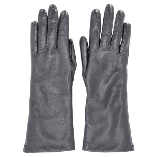 Kenzo Pelzgefütterte Handschuhe aus schwarzem Leder - Image 1