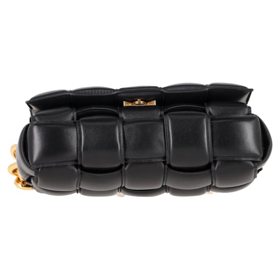 Bottega Veneta – Kassettentasche mit Kette aus schwarzem Leder - Image 2