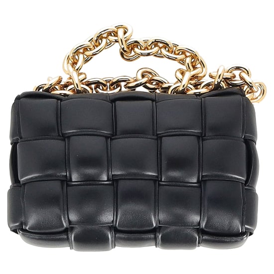 Bottega Veneta – Kassettentasche mit Kette aus schwarzem Leder - Image 4