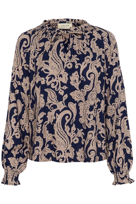 Langarm-Bluse Regular fit Blue Paisley - Image 4