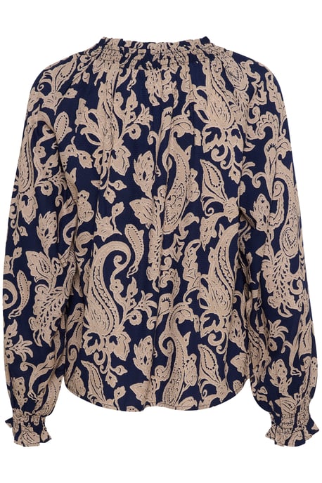 Langarm-Bluse Regular fit Blue Paisley - Image 5