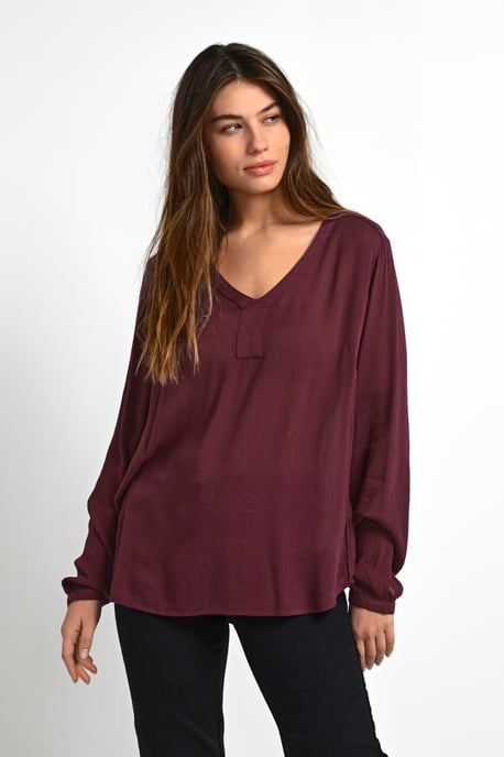 Langarm-Bluse Regular fit Dark Jewel purple - Image 3