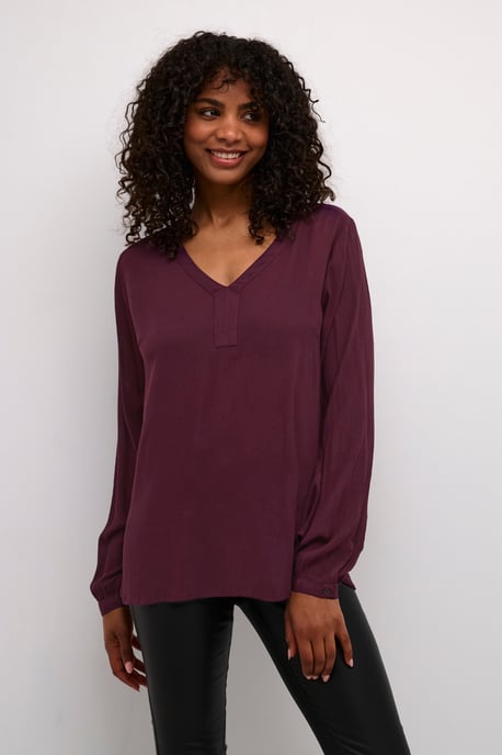 Langarm-Bluse Regular fit Dark Jewel purple - Image 4