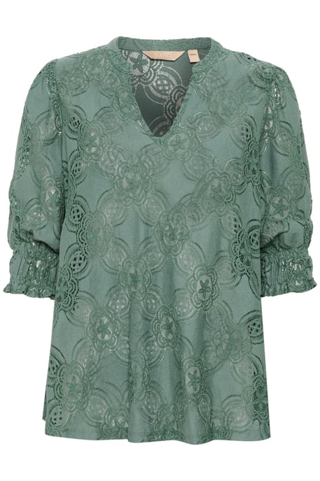 Langarm-Bluse Relaxed fit Green Milieu - Image 4