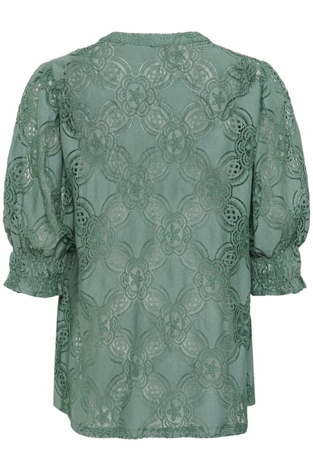Langarm-Bluse Relaxed fit Green Milieu - Image 5