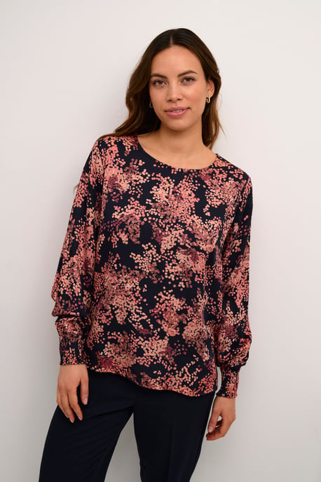 Langarm-Bluse Regular fit Black / Red Tones Berry black red - Image 4