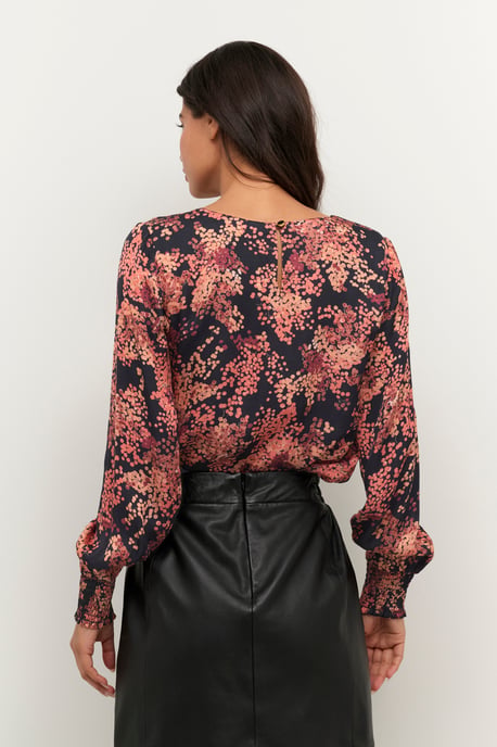Langarm-Bluse Regular fit Black / Red Tones Berry black red - Image 5