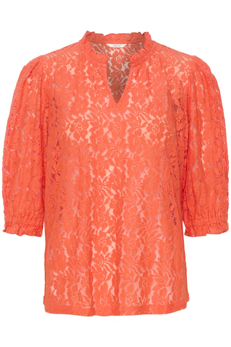 Kurzarm-Bluse A-shape Hot Coral  - Image 4
