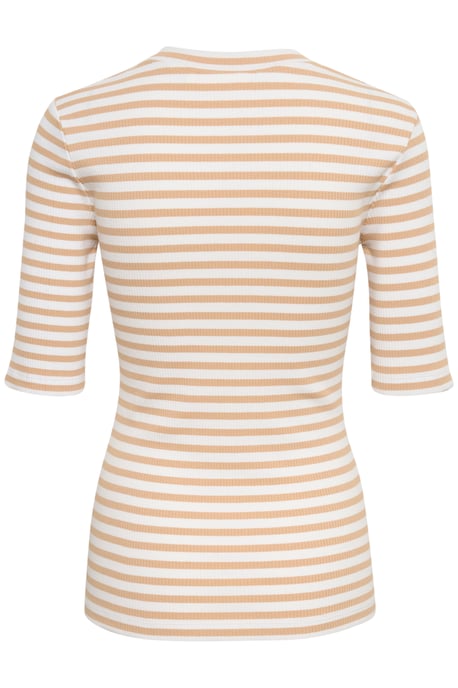 Jerseytop Slim fit Alabaster/Pure White stripe beige - Image 5