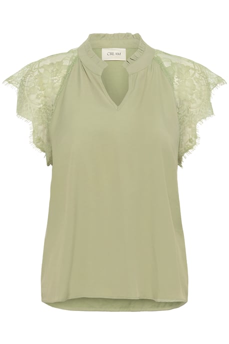 Kurzarm-Bluse Straight fit Tea green - Image 4