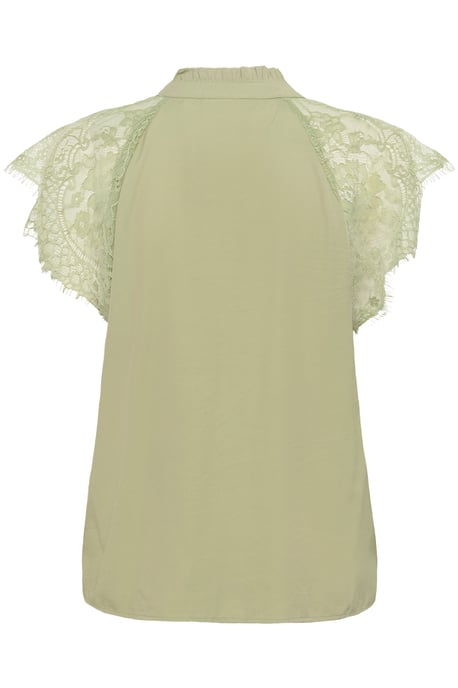 Kurzarm-Bluse Straight fit Tea green - Image 5