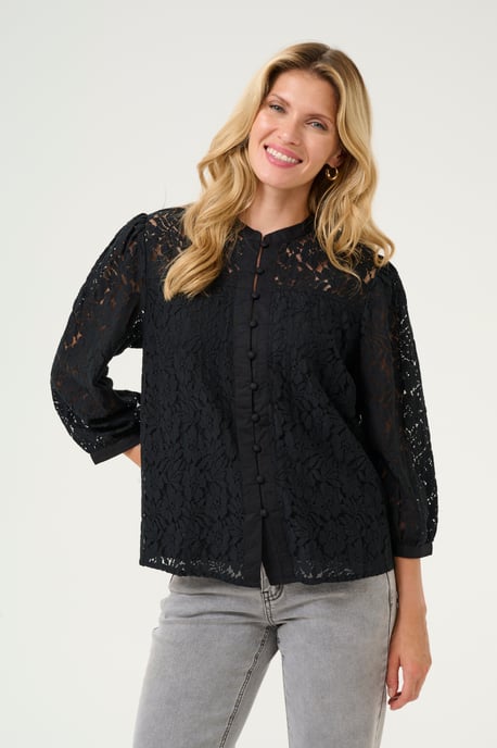 Kurzarm-Bluse Regular fit Pitch Black - Image 3