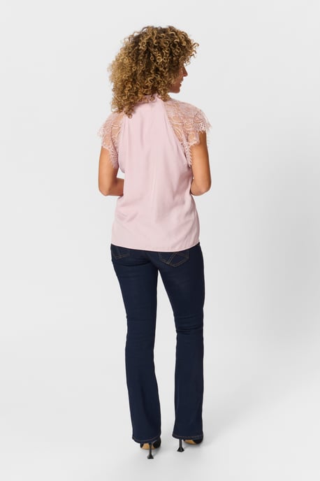 Kurzarm-Bluse Straight fit Deauville Mauve rose - Image 3