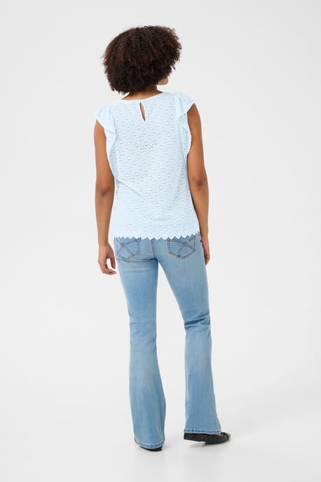 Ärmellose Bluse Regular fit Cashmere Blue pale blue - Image 3
