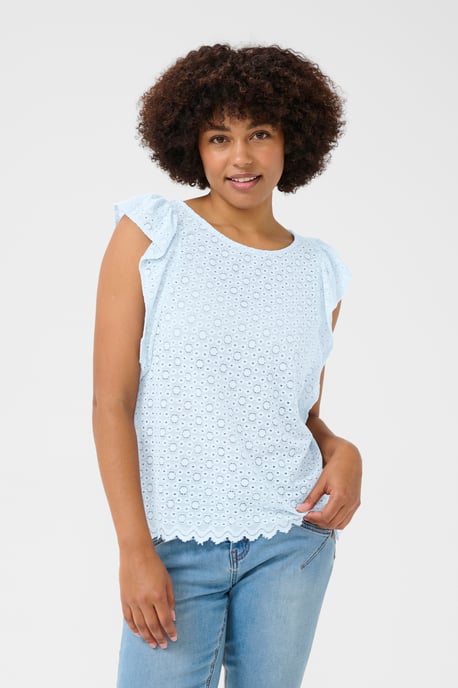 Ärmellose Bluse Regular fit Cashmere Blue pale blue - Image 5