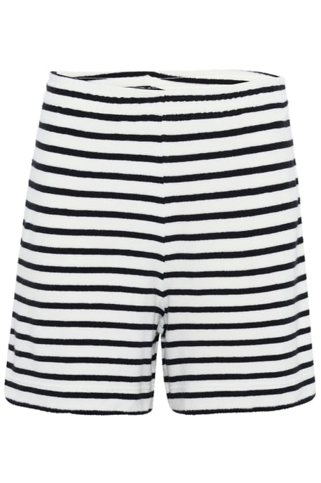 Shorts Lockere Passform Black and Eggnog Stripe black white - Image 4