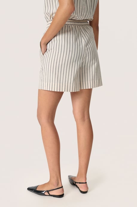 Shorts Relaxed fit Beige with Black Stripe - Image 3