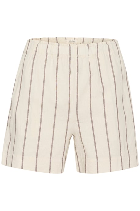 Shorts Easy fit Eggnog and Brown Stripe brown white - Image 4