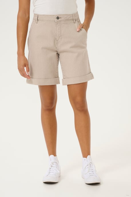 Shorts Loose fit Dune/White Stripe sand - Image 3