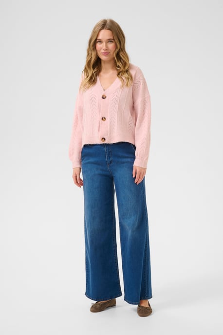 Strickjacke Straight fit Sepia Rose Melange - Image 1