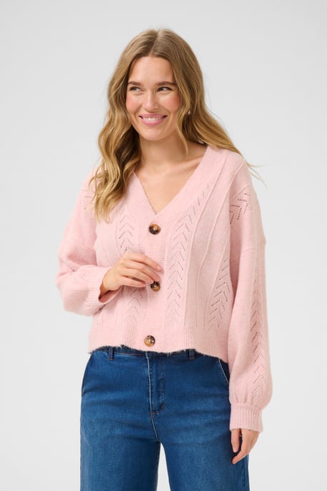 Strickjacke Straight fit Sepia Rose Melange - Image 3