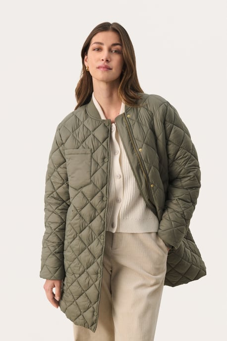 Jacke Gerade Passform Smokey Olive - Image 3