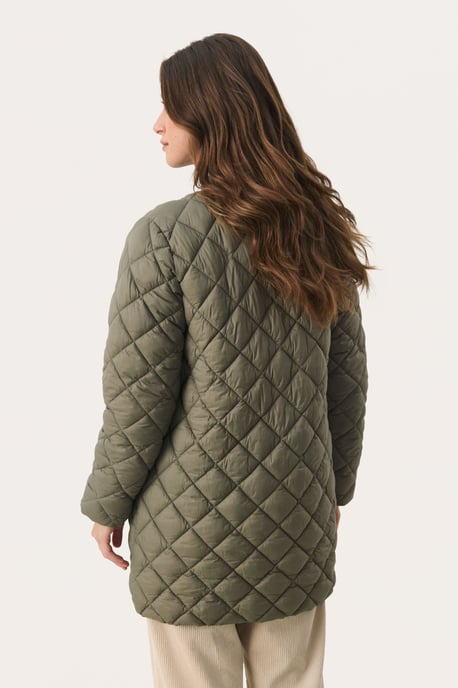 Jacke Gerade Passform Smokey Olive - Image 4