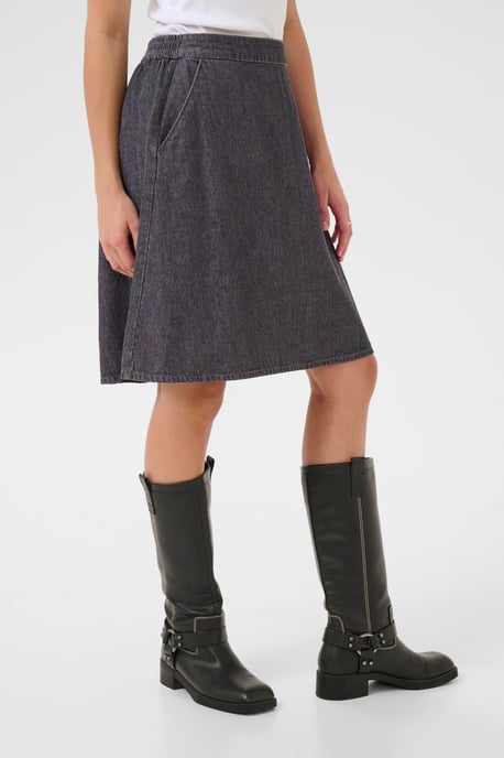 Rock A-shape Grey Washed Denim - Image 3