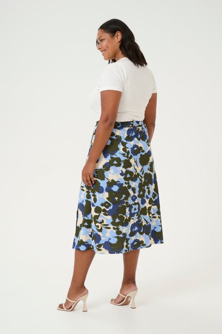 Rock A-shape Blue_Blurry Flower Print blue multi - Image 1