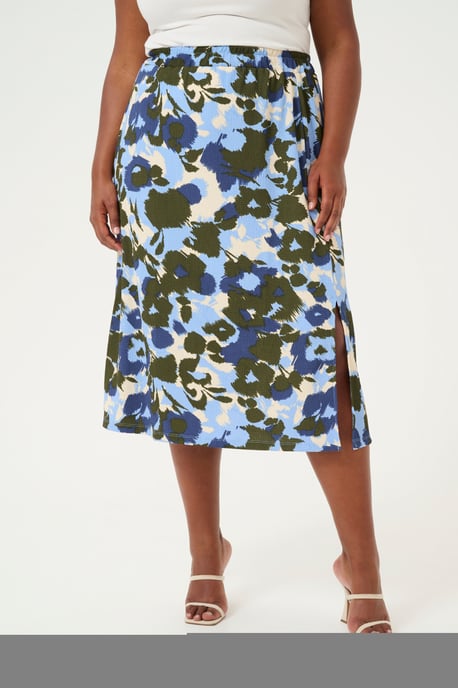 Rock A-shape Blue_Blurry Flower Print blue multi - Image 3