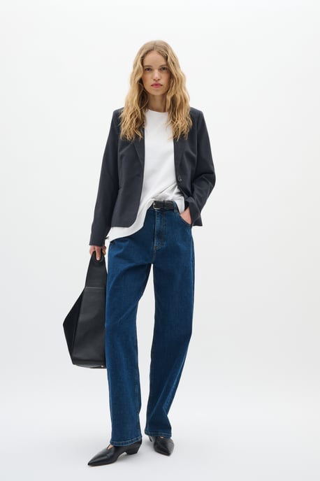 Blazer Feminine Form Dark Grey Melange - Image 3