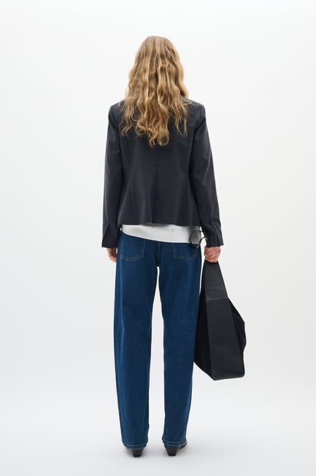 Blazer Feminine Form Dark Grey Melange - Image 4