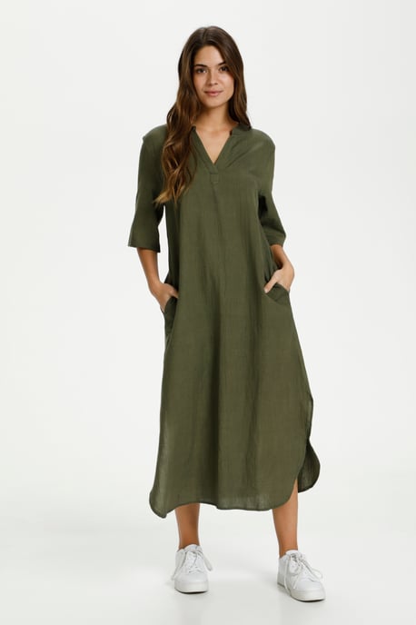 Kleid Loose fit olive - Image 1
